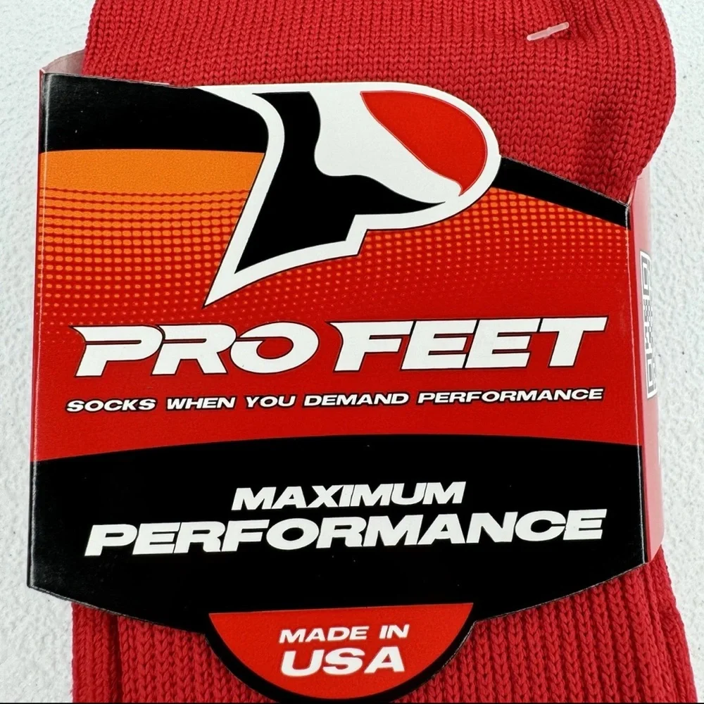 Pro Feet Maximum Performance Socks Scarlet Red Boys Girls Size XS | 1‎ Pair NWT